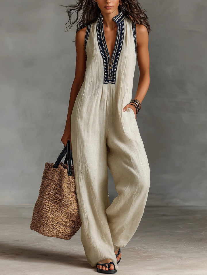 Fiamma | Ärmlös jumpsuit med hög krage