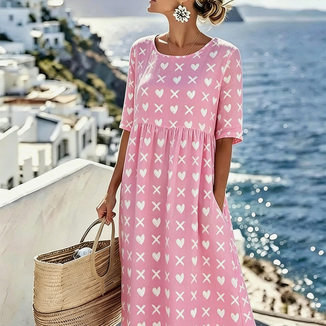 Lottie™ | Sweetheart Sommarmidiklänning