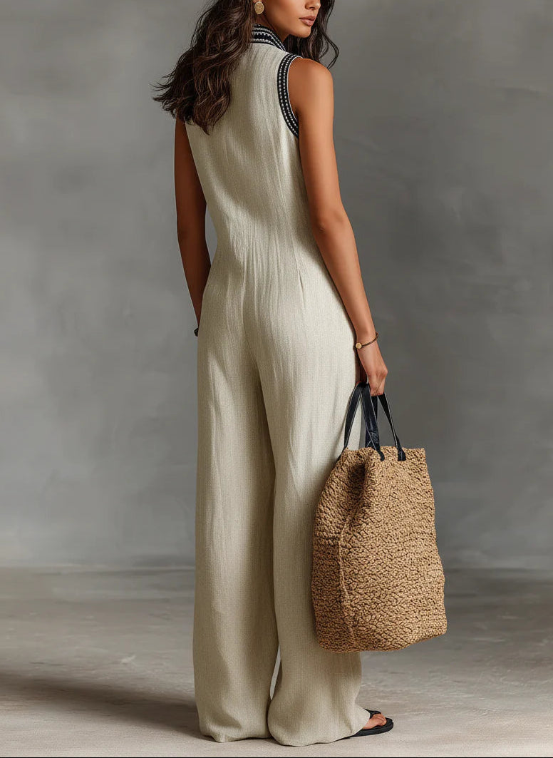 Fiamma | Ärmlös jumpsuit med hög krage