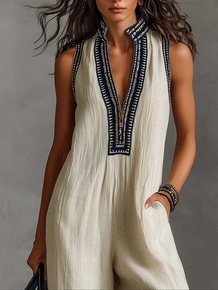 Fiamma | Ärmlös jumpsuit med hög krage