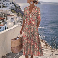 Janice™ | Elegant Sommarmidiklänning med Magtäckning