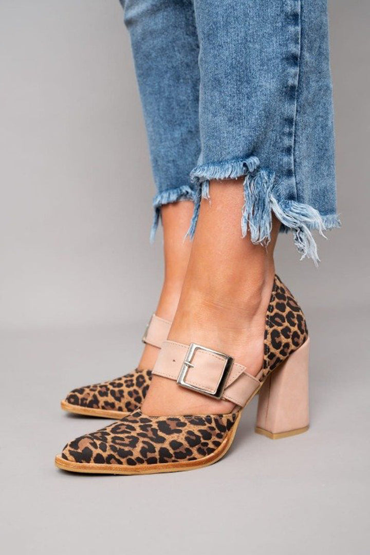 Adalina™ - Mocka Sandaler med Leopardmönster
