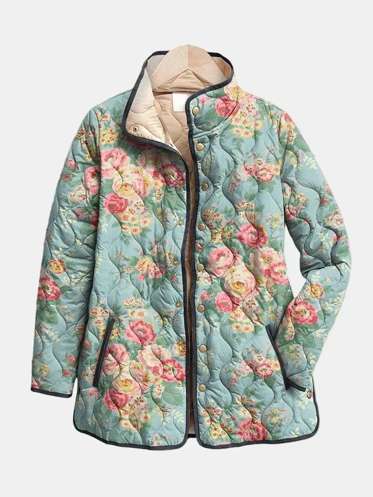 Valcor | Quiltad jacka Rosor Celadon Mathilde