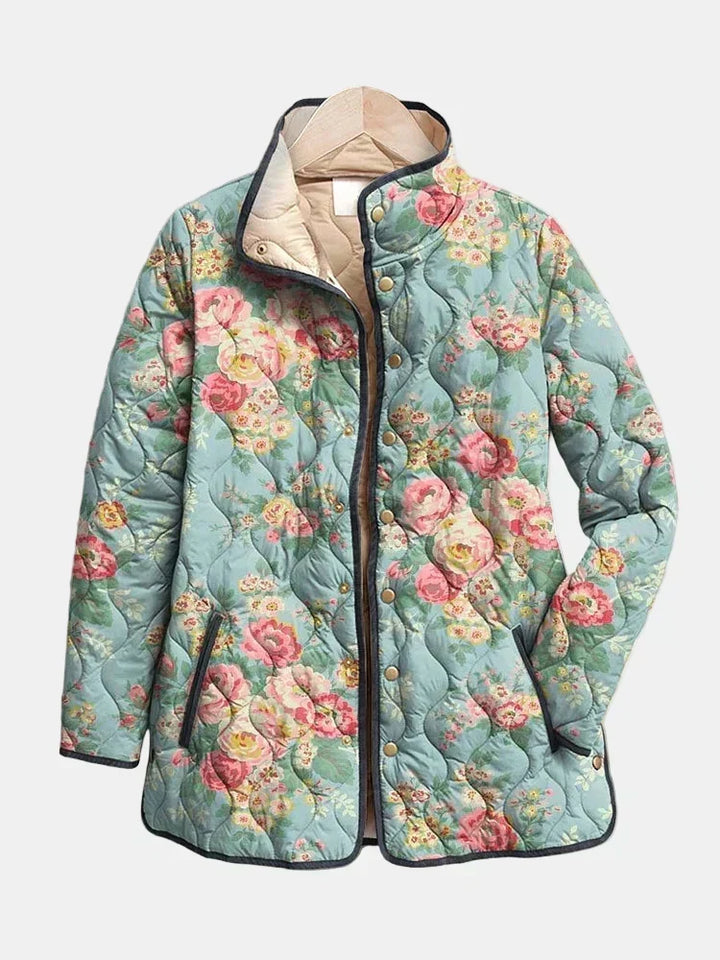 Valcor | Quiltad jacka Rosor Celadon Mathilde