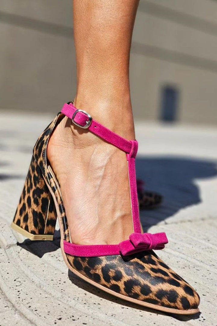 Helen™ - Klackskor med Leopardmönster
