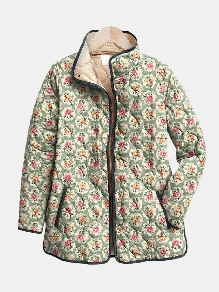 Valcor | Quiltad jacka med blommigt gobelängtyg Amélie