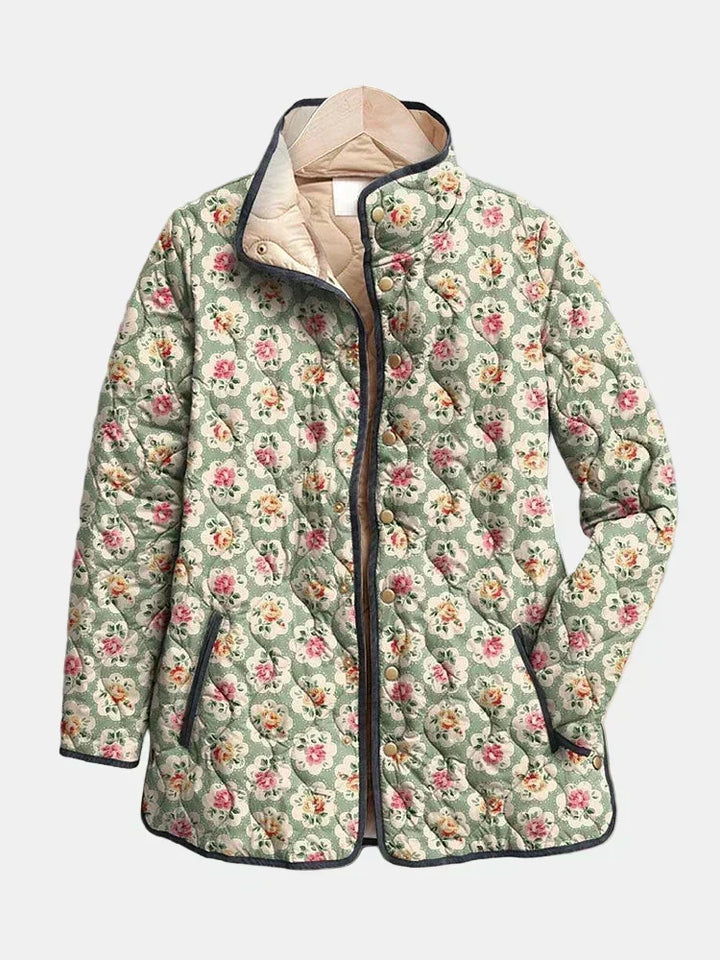 Valcor | Quiltad jacka med blommigt gobelängtyg Amélie