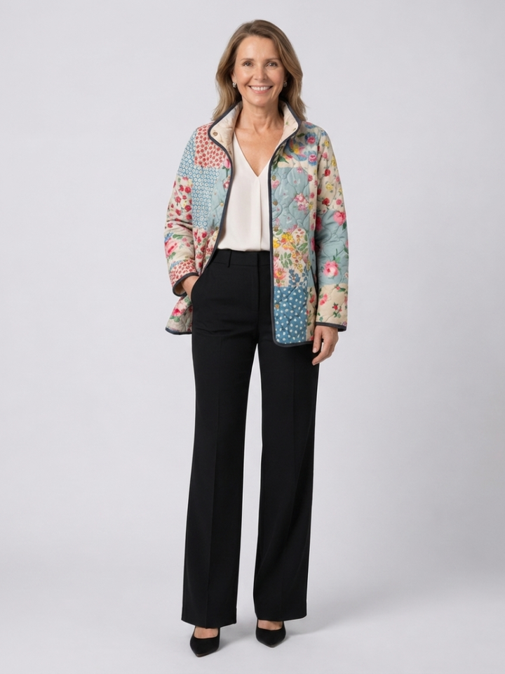 Valcor | Quiltad jacka Lapptäcke blommor Chloé