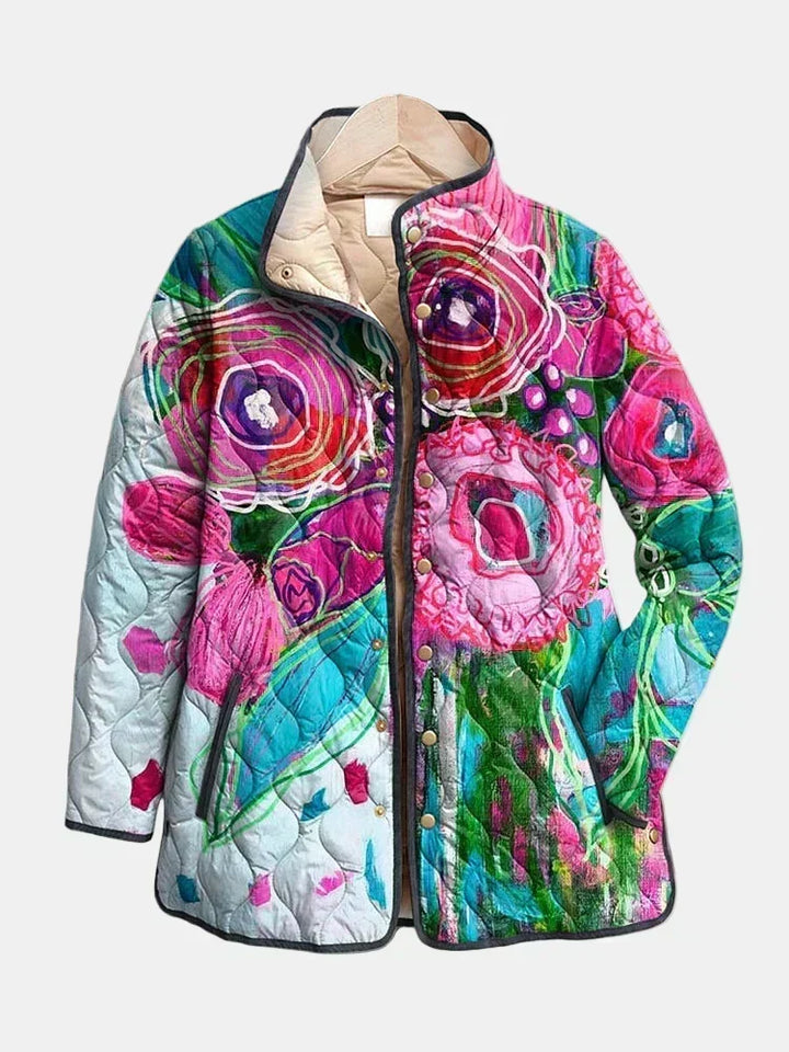 Valcor | Quiltad jacka Akvarellblommor Lucie