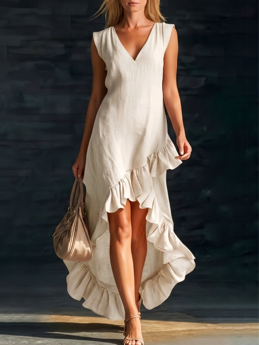Sienna | Volangskjorta High-Low Bohoklänning