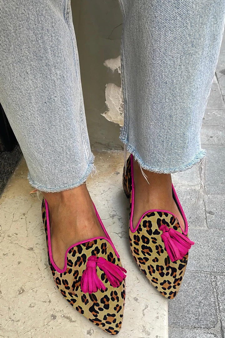 Asma™ - Låga skor i leopardmönster