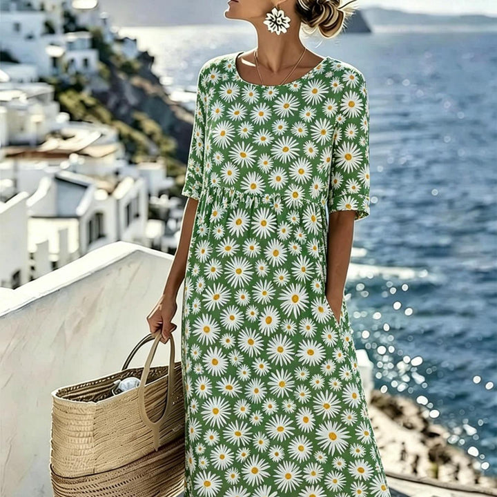 Daisy™ | Blommande Äng Midiklänning