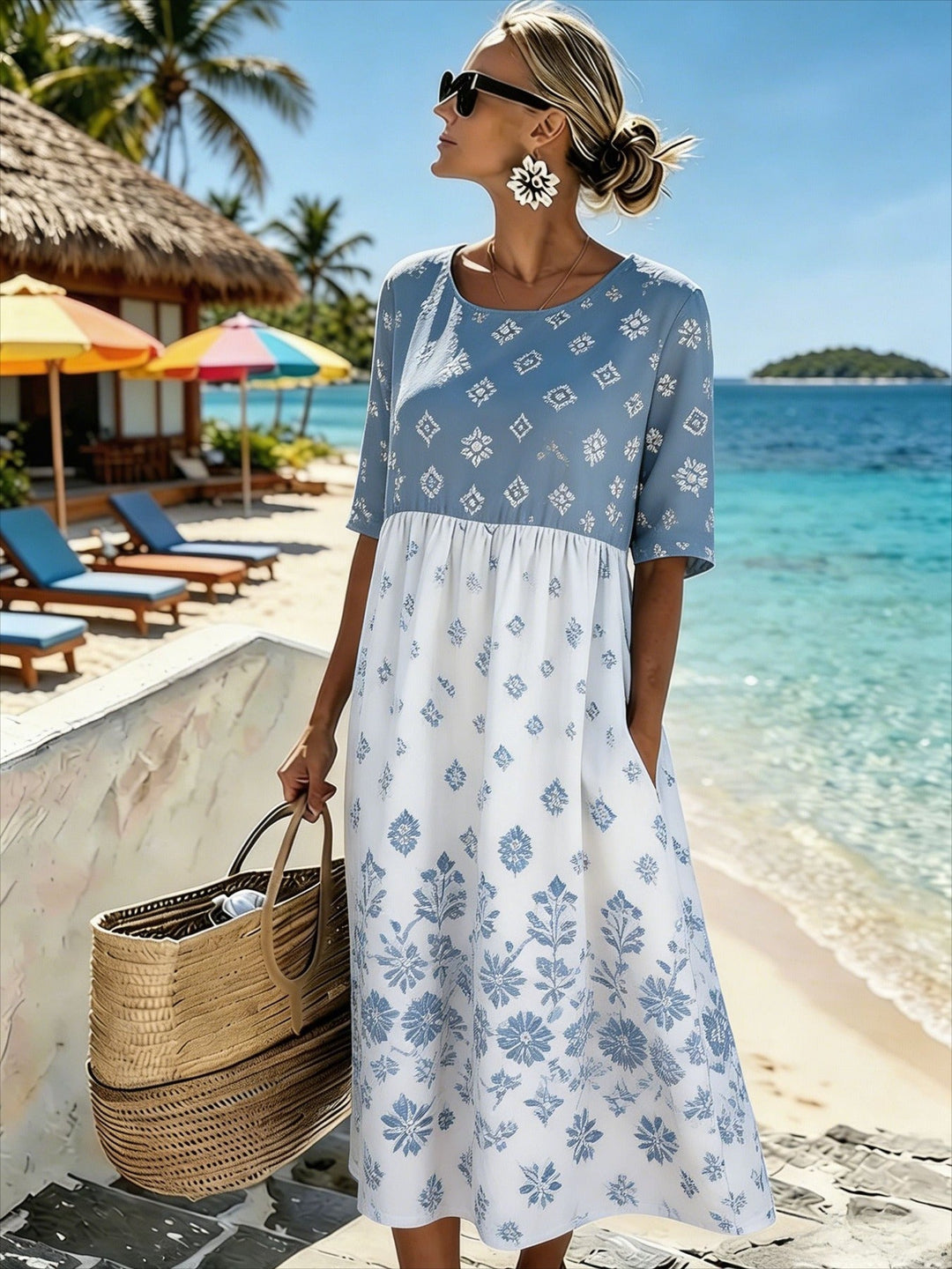 Skye™ | Kustbris Midiklänning