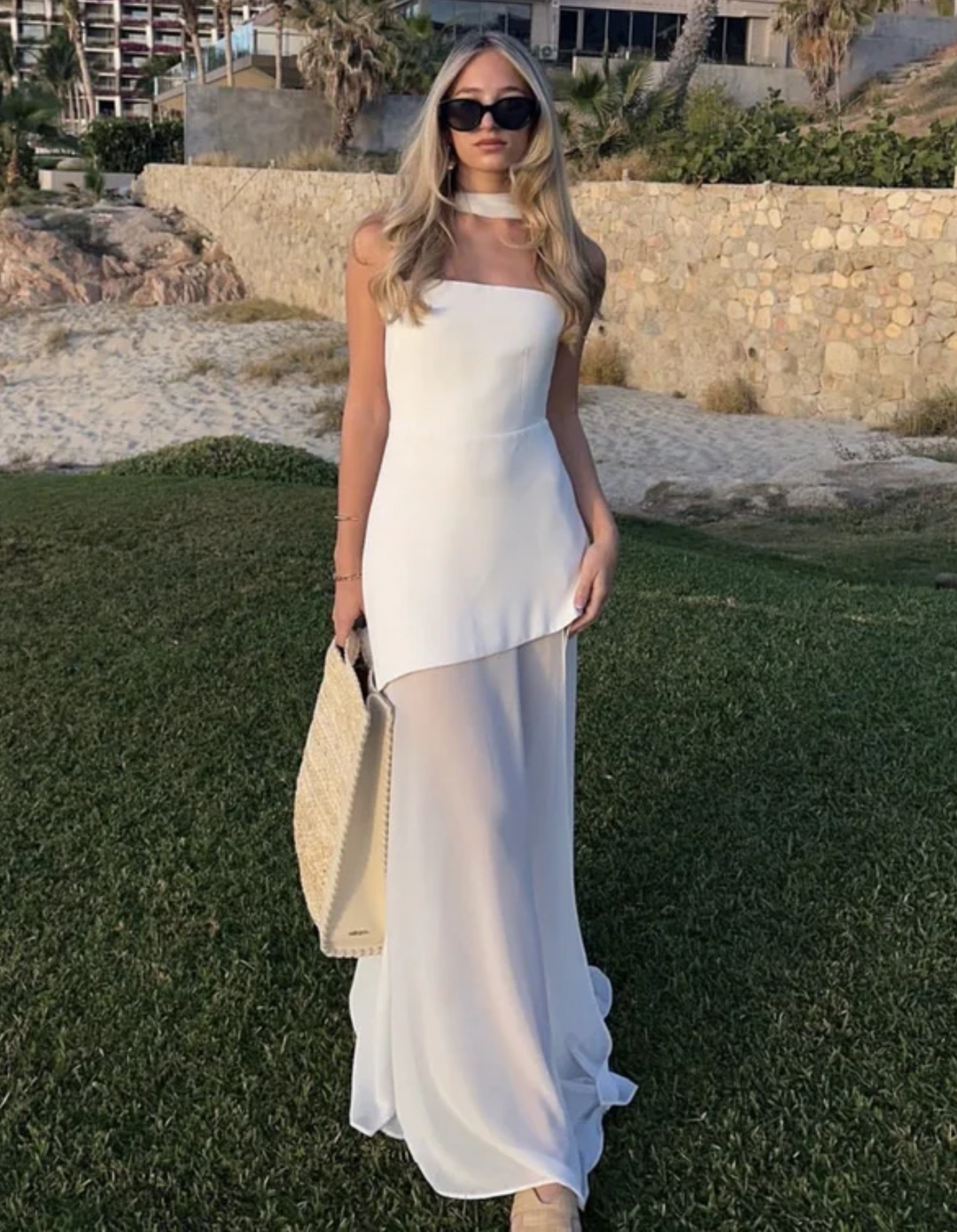 Aylin – Axelbandslös Chiffong Maxiklänning