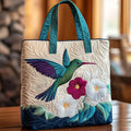 Quiltad blomstertotebag
