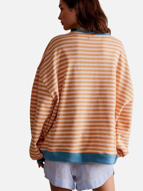 Lene | Färgglad oversize randig sweatshirt