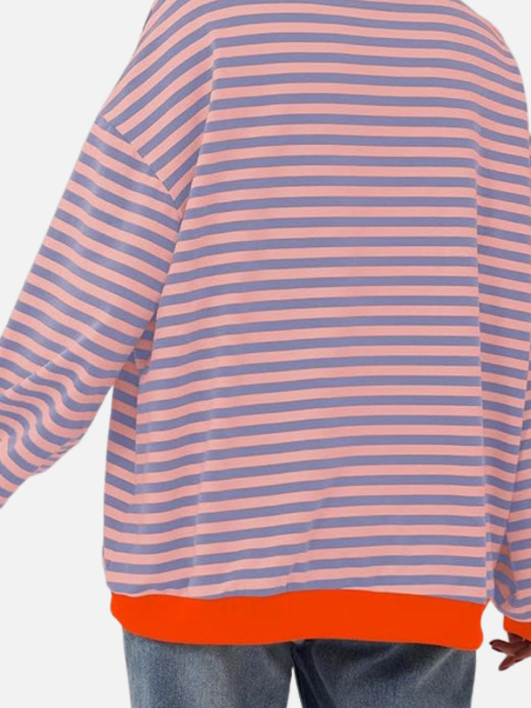 Lene | Färgglad oversize randig sweatshirt