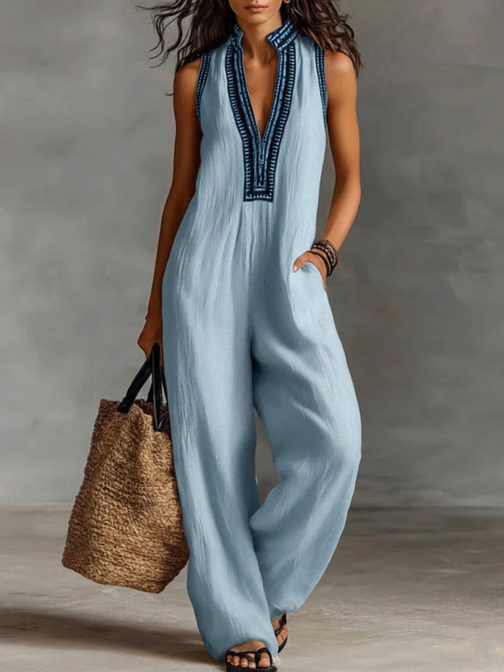 Fiamma | Ärmlös jumpsuit med hög krage