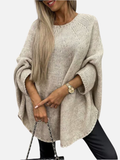 Maria | Oversize stickad poncho, ponchotröja