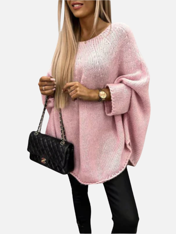 Maria | Oversize stickad poncho, ponchotröja