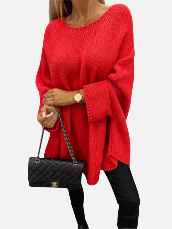 Maria | Oversize stickad poncho, ponchotröja