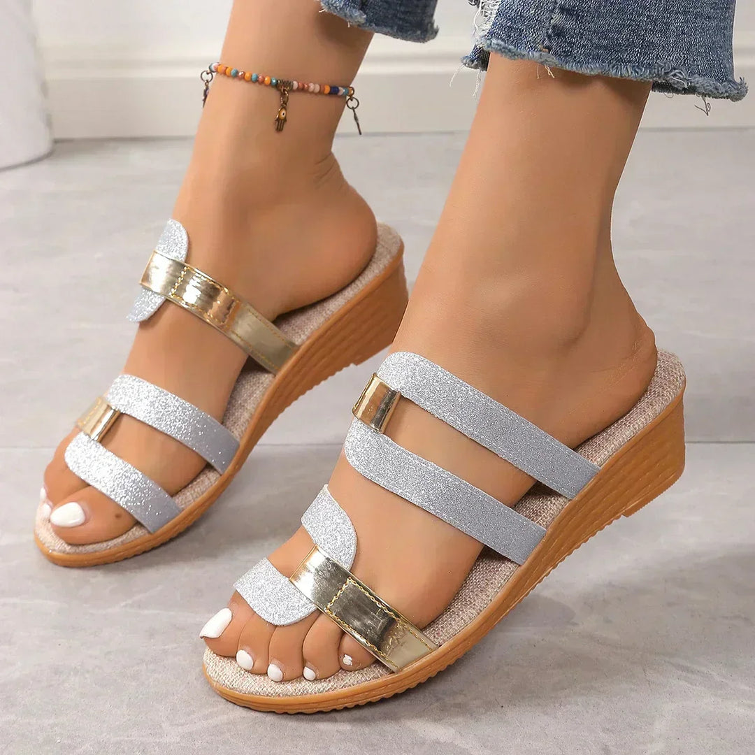 Lerrie | Sandaler med Flätad Rem