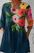 Genevieve | Lång blus med V-ringning