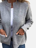 Karen | Cardigan med dragkedja och fickor