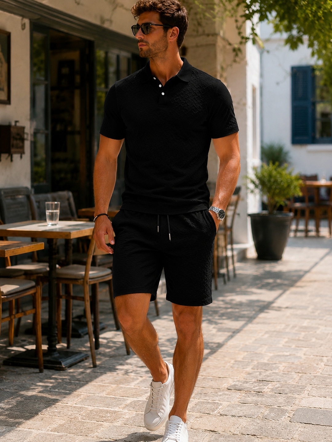 Mason | Elegant piké- och shortsset