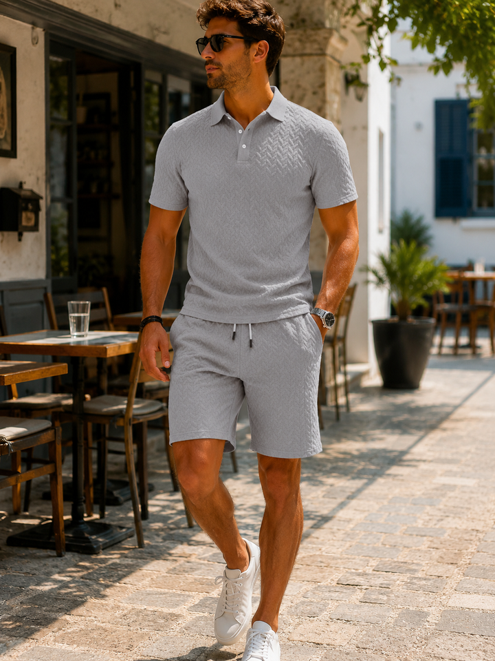 Mason | Elegant piké- och shortsset