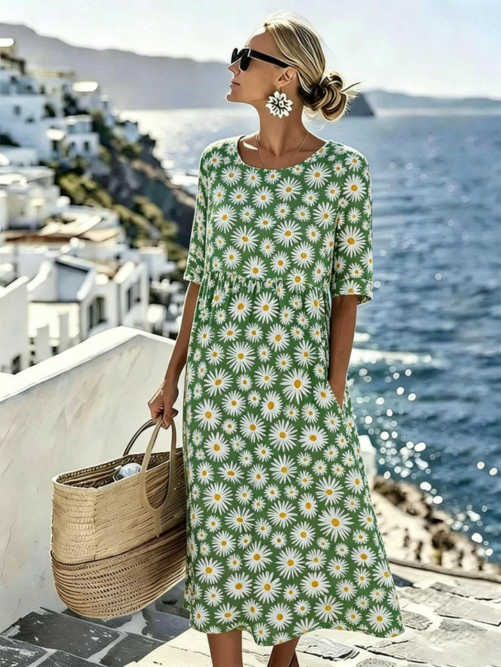 Daisy™ | Blommande Äng Midiklänning