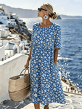 Grace™ - Elegant Blommig Sommarmidiklänning