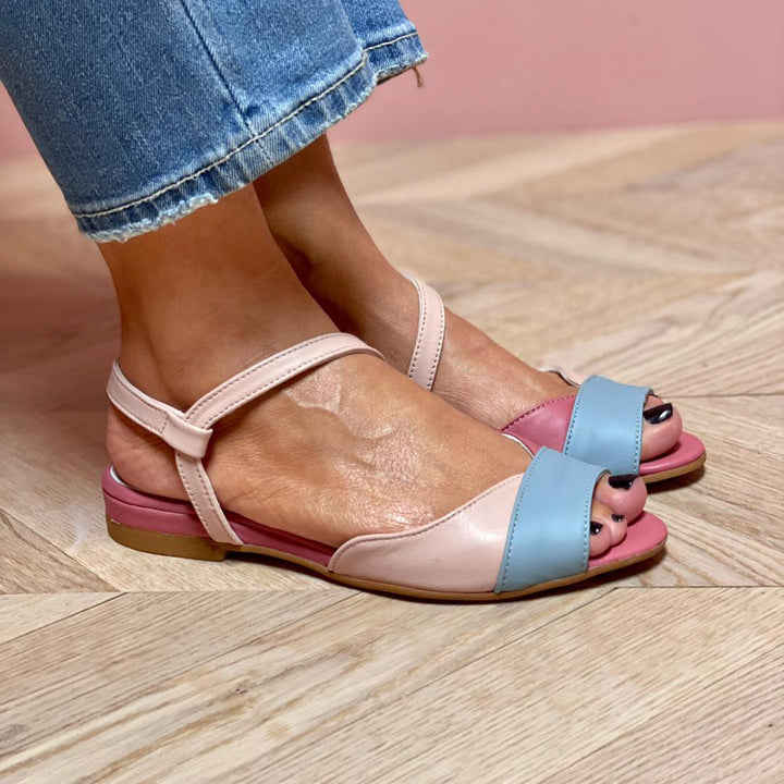 Johanna™ - Asymmetriska rosa sandaler