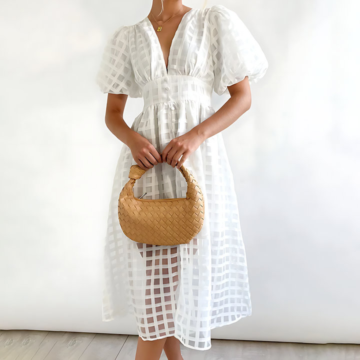 Julia - Elegant sommarmidiklänning