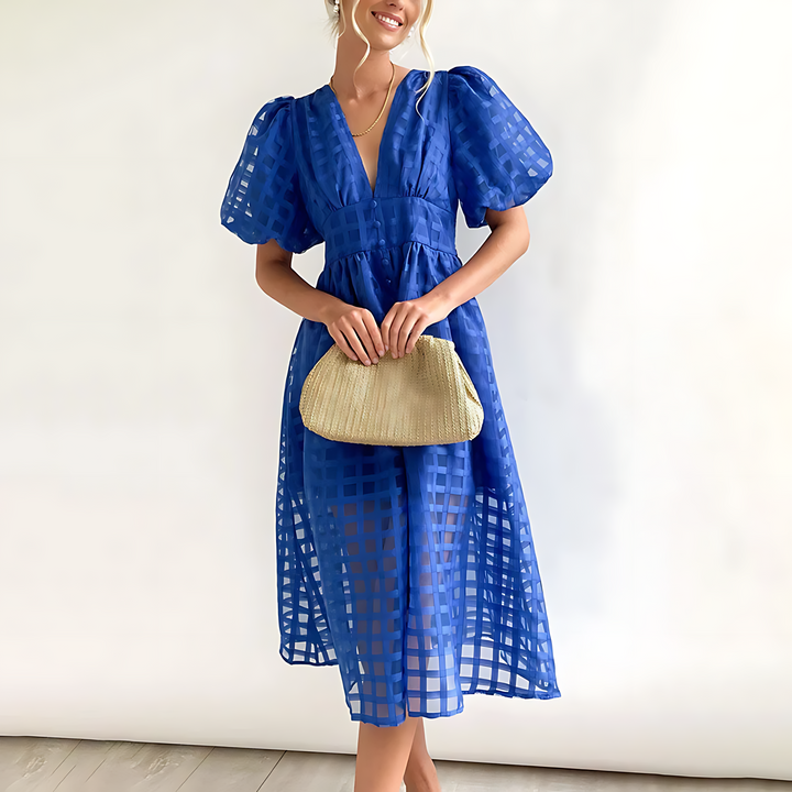 Julia - Elegant sommarmidiklänning