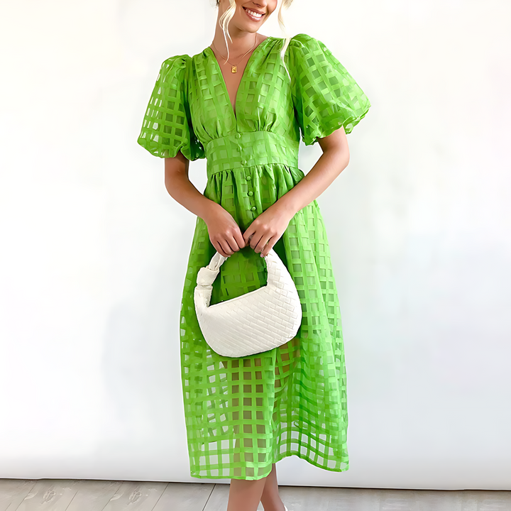 Julia - Elegant sommarmidiklänning