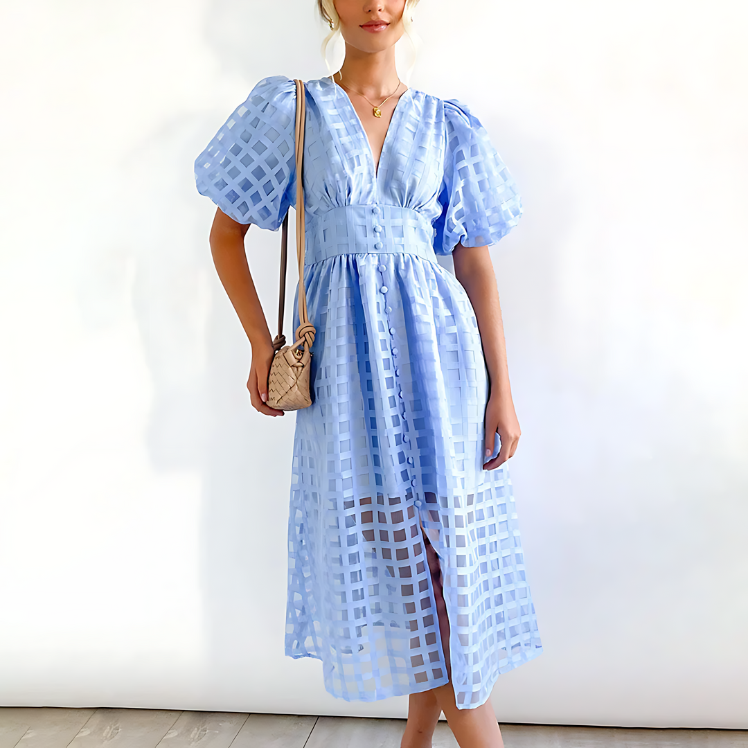 Julia - Elegant sommarmidiklänning