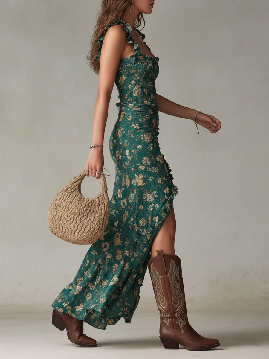 Mika | Boho retro-maxiklänning